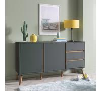 Otto Sideboard Large 2 Door with Drawer in Grey