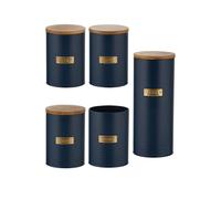 Otto Utensil Pot, Tea Storage & 3 Storage Jar Set Navy Typhoon Navy One Size