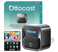 OTTOCAST 2026 New Version Mini Core Wireless CarPlay & Android Auto Adapter, Fast Auto Reconnect, WiFi 6 Stable Connection, USB Plug and Play for Factory Wired Car Systems