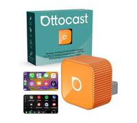 OTTOCAST MINI 3.0 Slim 2026 Upgraded Wireless CarPlay Adapter, 2-in-1 for iPhone & Android Auto, Convert Wired CarPlay and Android Auto to Wireless, Plug & Play, Fast Auto-Connect, Cube orange