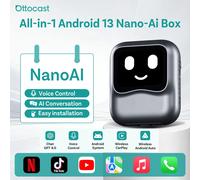 OTTOCAST Nano AI Box Wireless CarPlay+Android Adapter Voice Contarol+ChatGPT4.0