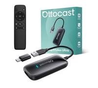 OTTOCAST Play2Video Ultra 2026 Upgrade Wireless CarPlay Android Auto Dongle, Netflix YouTube 3-in-1 CarPlay, Android Auto & Video Mode, For OEM Wired CarPlay Cars 2016+