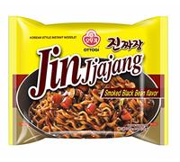 OTTOGI JIN Jjajang- Korean Style Instant Noodle - Black Bean Sauce Jjajang Ramen, Jjajangmyeon, 4.76oz 4 Pack