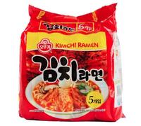 Ottogi Jin Ramen Spicy Korean Instant Ramyun Noodles 120g - Kimchi Ramen (Pack of 5)