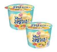 Ottogi Korean Instant Real Cheese Creamy Cheesy Ramen Big Bowl Noodle 120g (Pack of 2)