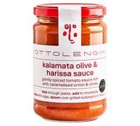 Ottolenghi Kalamata Olive and Harissa Sauce, Spiced Tomato Sauce with Caramelised Onion and Chilli, 350g