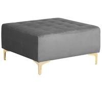 Ottoman ABERDEEN Grey Velvet
