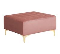 Beliani Ottoman ABERDEEN Velvet Pink, Pink