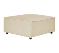 Ottoman APRICA Faux Linen Beige