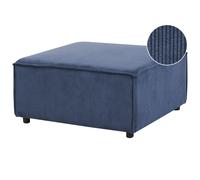 Beliani Ottoman ARDAL Corduroy Dark Blue, Blue
