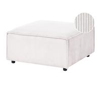 Beliani Ottoman ARDAL Corduroy Off-White, White