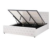 Ottoman Bed AMIENS Fabric Beige 180 x 200 cm (EU Super King)