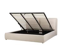 Ottoman Bed Fabric BAJONNA 180 x 200 cm (EU Super King) Light Beige