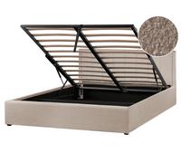 Ottoman Bed MONTLAUR Boucle Taupe 160 x 200 cm (EU King Size)