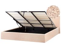 Beliani Ottoman Bed Orbey Boucle Beige 180 X 200 Cm (Eu Super King)