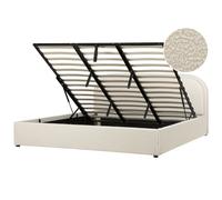 Ottoman Bed Boucle QUILLIEN 180 x 200 cm (EU Super King) Light Beige