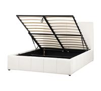 Ottoman Bed Fabric CASTELNAVET 160 x 200 cm (EU King Size) Off-White