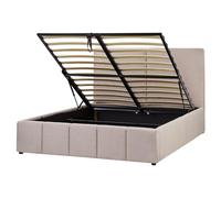 Ottoman Bed Fabric CASTELNAVET 160 x 200 cm (EU King Size) Taupe