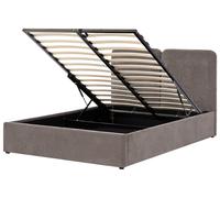Beliani Ottoman Bed Chenille ARBOIS 140 x 200 cm (EU Double) Taupe, Brown