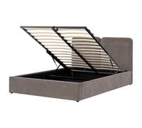 Ottoman Bed Chenille ARBOIS 160 x 200 cm (EU King Size) Taupe