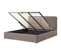 Ottoman Bed Chenille ARBOIS 180 x 200 cm (EU Super King) Taupe