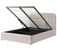 Ottoman Bed Chenille CHALLANS 140 x 200 cm (EU Double) Beige