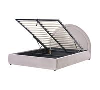 Ottoman Bed Chenille MOUZON 140 x 200 cm (EU Double) Taupe