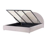 Ottoman Bed Chenille MOUZON 180 x 200 cm (EU Super King) Taupe