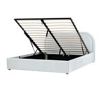 Ottoman Bed Chenille QUILLIEN 160 x 200 cm (EU King Size) Light Blue