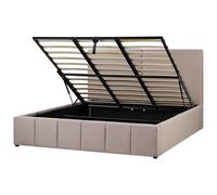 Ottoman Bed Fabric CASTELNAVET 180 x 200 cm (EU Super King) Taupe