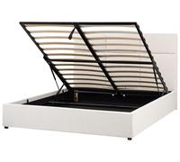 Ottoman Bed Fabric LAGORD 160 x 200 cm (EU King Size) Off-White