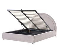 Ottoman Bed MOUZON Chenille Taupe 140 x 200 cm (EU Double)