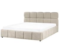 Ottoman Bed NOYON Fabric Taupe 180 x 200 cm (EU Super King)