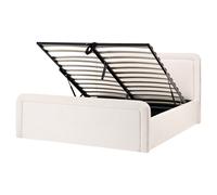 Ottoman Bed Fabric VIVIERS 160 x 200 cm (EU King Size) Off-White