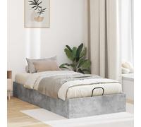 Ottoman Bed Frame Concrete Grey 80.5 x 200 cm Engineered Wood
