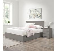 Birlea Ottoman Bed Frame Storage Oslo Gas Lift Black Grey White | Size: Double Birlea Grey Double