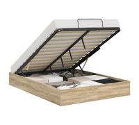Ottoman Bed Frame 120x200 cm Sonoma Oak Chipboard Storage Gas-Lift Access Large