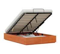 Ottoman Bed Frame with Storage Solid Pine Wood Bedroom Hydraulic Lift vidaXL