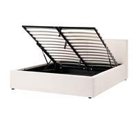Ottoman Bed LAGARDE Fabric Off-White 160 x 200 cm (EU King Size)