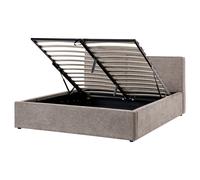 Ottoman Bed LAGARDE Fabric Taupe 160 x 200 cm (EU King Size)