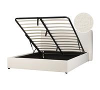 Ottoman Bed LAVAUR Boucle Off-White 160 x 200 cm (EU King Size)