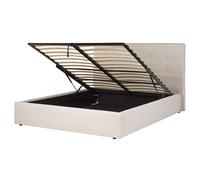 Ottoman Bed LORIENT Fabric Beige 160 x 200 cm (EU King Size)