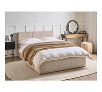 Ottoman Bed MASSOGNES Boucle Beige 140 x 200 cm