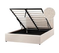 Ottoman Bed MONTLAUR Boucle Beige 140 x 200 cm (EU Double)