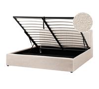 Ottoman Bed MONTLAUR Boucle Beige 180 x 200 cm (EU Super King)
