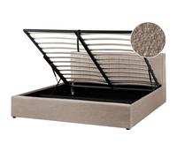 Ottoman Bed MONTLAUR Boucle Taupe 180 x 200 cm (EU Super King)