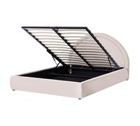 Ottoman Bed Fabric MOUZON 160 x 200 cm (EU King Size) Light Beige