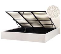 Beliani Ottoman Bed Orbey Boucle Off-White 180 X 200 Cm (Eu Super King)