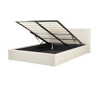 Ottoman Bed ORBEY Fabric Light Beige 140 x 200 cm (EU Double)