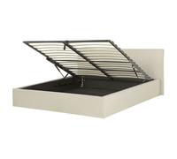 Ottoman Bed ORBEY Fabric Light Beige 160 x 200 cm (EU King Size)